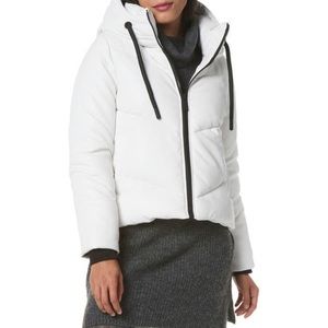 NWT XL Marc New York Performance Hooded Vegan Leather Super Puffer Jacket (423)
